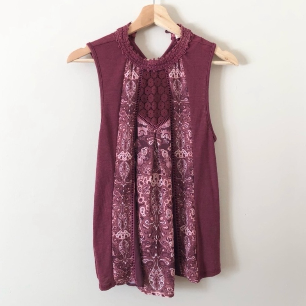 Taylor and Sage • Boho Mock Neck Tank Top